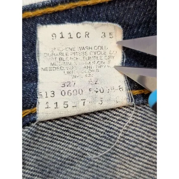 Levi’s 517 Slim Fit Bootcut Jeans Dark Wash 28x28 Raw Hem - Picture 5 of 8